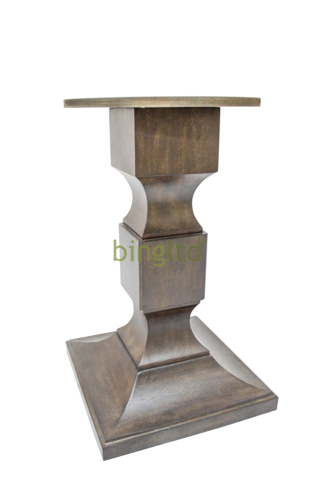Chelsea Square Pedestal Table Base (Wh-Chelsea(Size)-Color) 28’ Tall / Brushed Brown Set Of 1