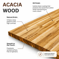 Clear Oiled Acacia Butcher Block — 3 Options