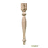 Bingltd - 29 3/4’ Tall Unfinished Rubberwood Dining Table Leg (Tl29353-Rw-Unf) Legs