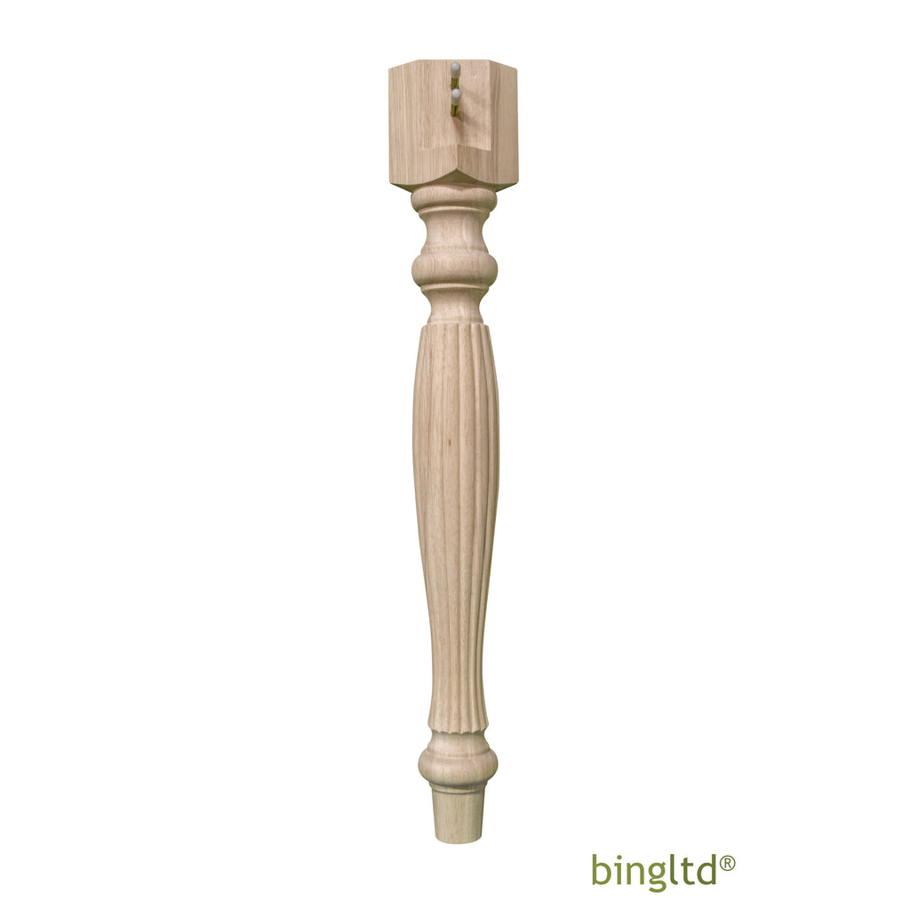 Bingltd - 29 3/4’ Tall Unfinished Rubberwood Dining Table Leg (Tl29353-Rw-Unf) Legs