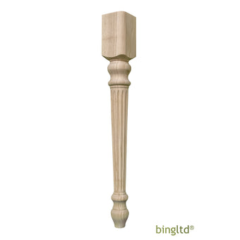 Bingltd - 29 3/4’ Tall Unfinished Rubberwood Dining Table Leg (Tl29352-Rw-Unf) Legs