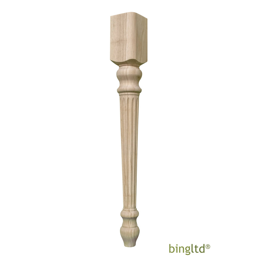 Bingltd - 29 3/4’ Tall Unfinished Rubberwood Dining Table Leg (Tl29352-Rw-Unf) Legs