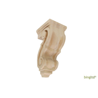 10’ Tall Hardwood Traditional Solid Corbel (C1054-Unf) Corbels & Brackets