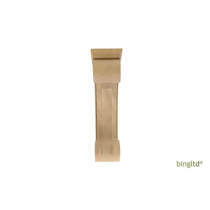 Bingltd - 10’ Tall Hardwood Traditional Solid Corbel (C1065-Unf) Corbels & Brackets