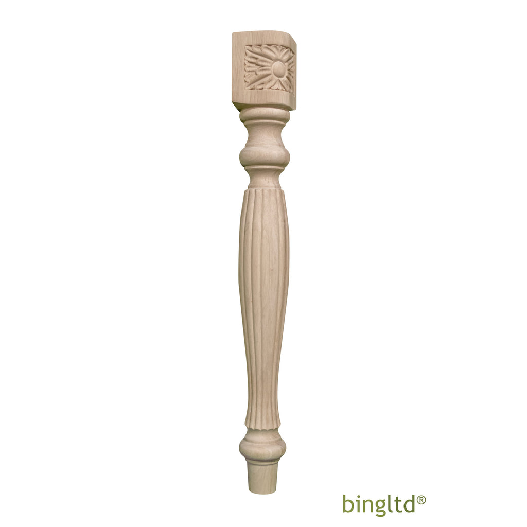 Bingltd - 29 3/4’ Tall Unfinished Rubberwood Dining Table Leg (Tl29353-Rw-Unf) Legs