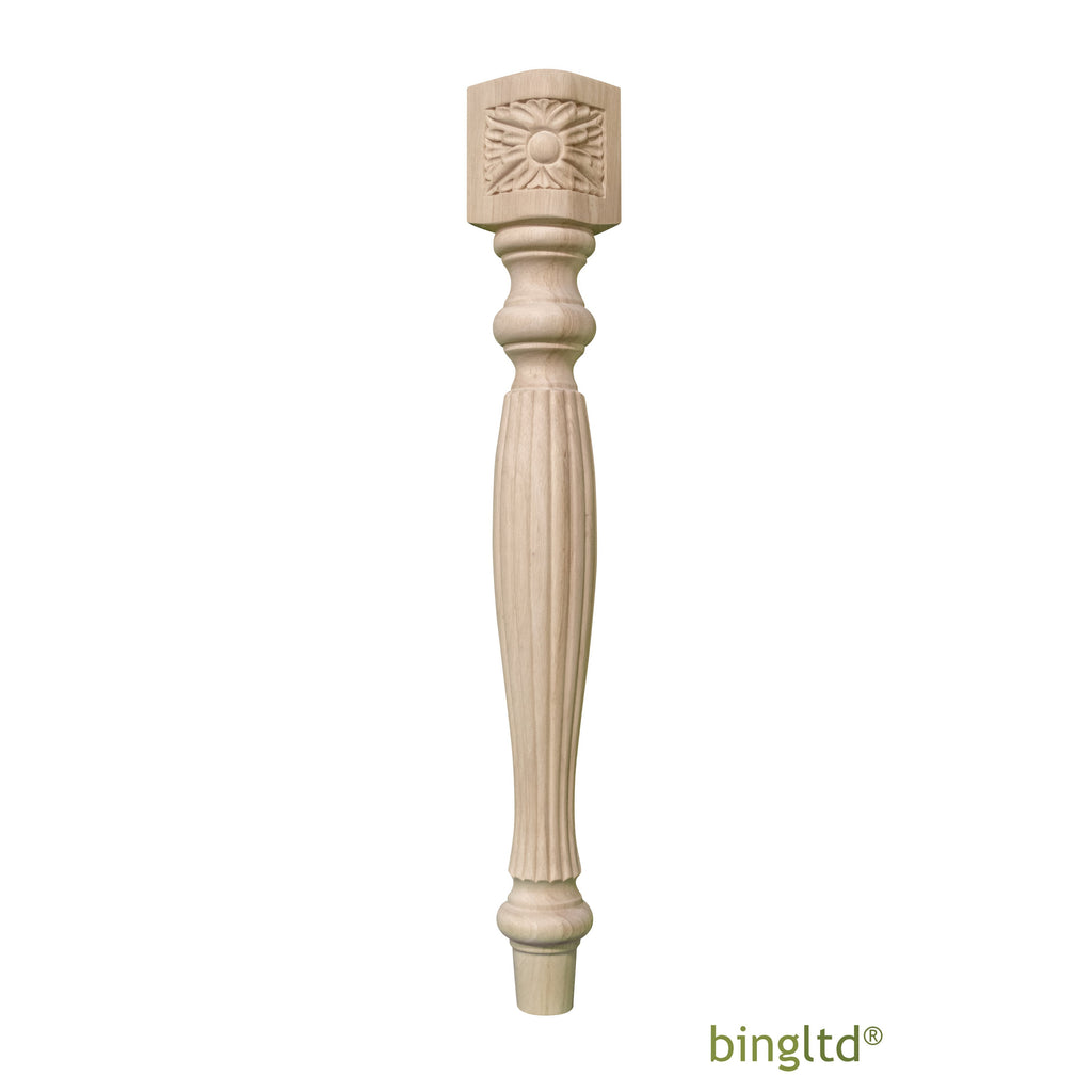 Bingltd - 29 3/4’ Tall Unfinished Rubberwood Dining Table Leg (Tl29353-Rw-Unf) Legs