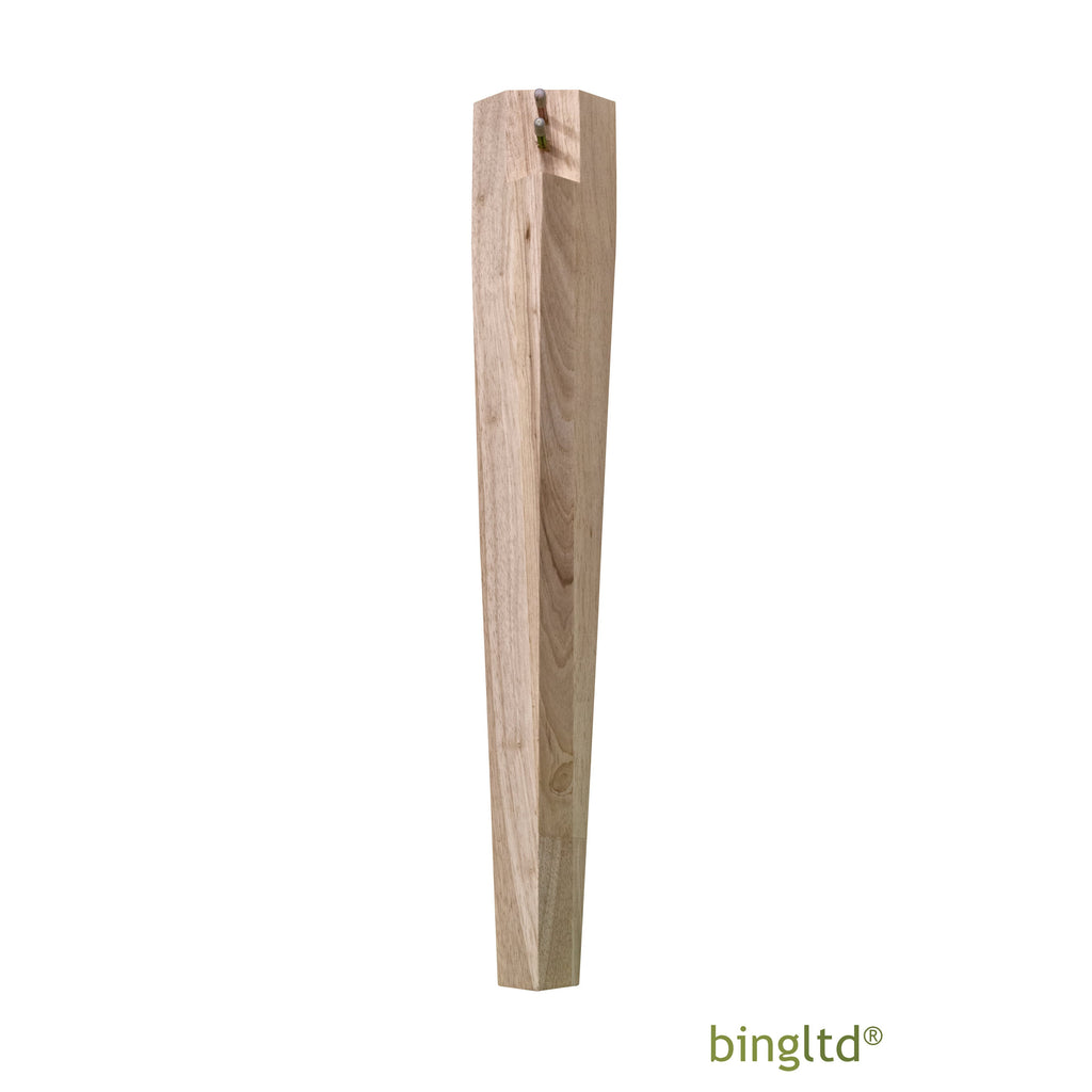 Bingltd - 29 5/6’ Tall Unfinished Square Tapered Rubberwood Dining Table Leg (Tl29351-Sq-Rw-Unf)