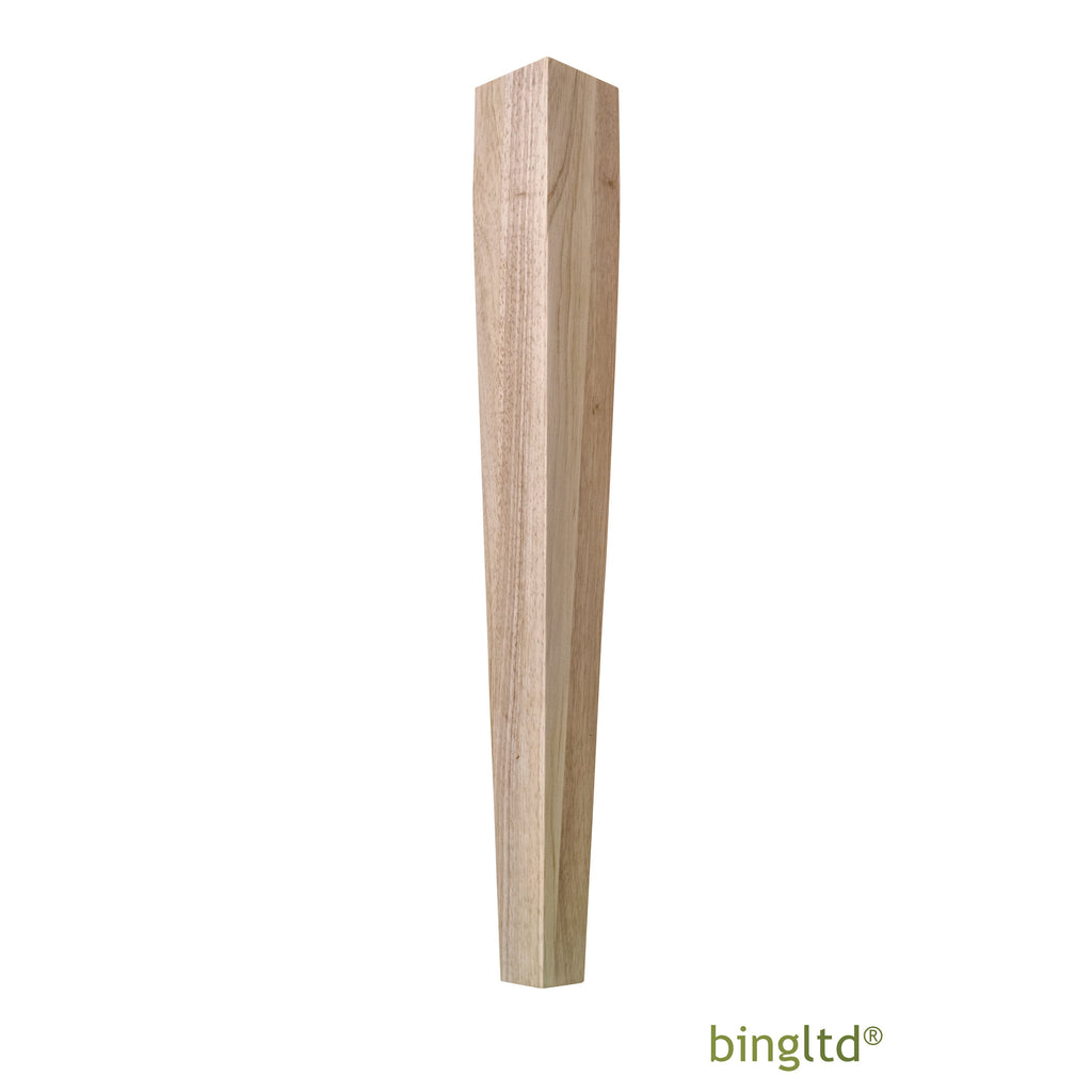 Bingltd - 29 5/6’ Tall Unfinished Square Tapered Rubberwood Dining Table Leg (Tl29351-Sq-Rw-Unf)