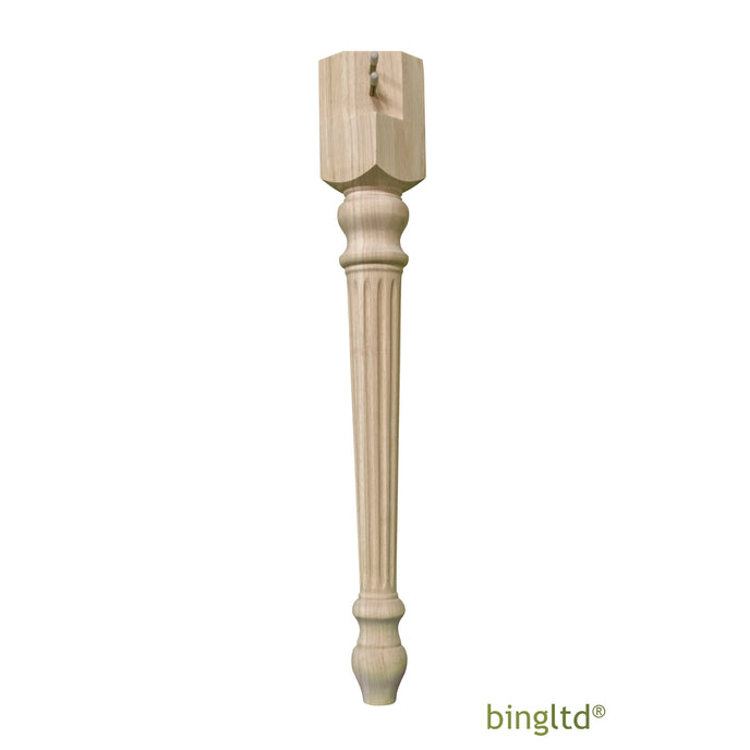 Bingltd - 29 3/4’ Tall Unfinished Rubberwood Dining Table Leg (Tl29352-Rw-Unf) Legs
