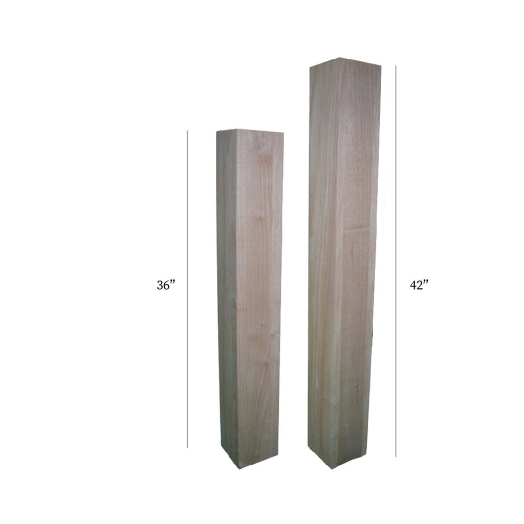 Bingltd - Unfinished Solid Wood Square Post Aa Grade