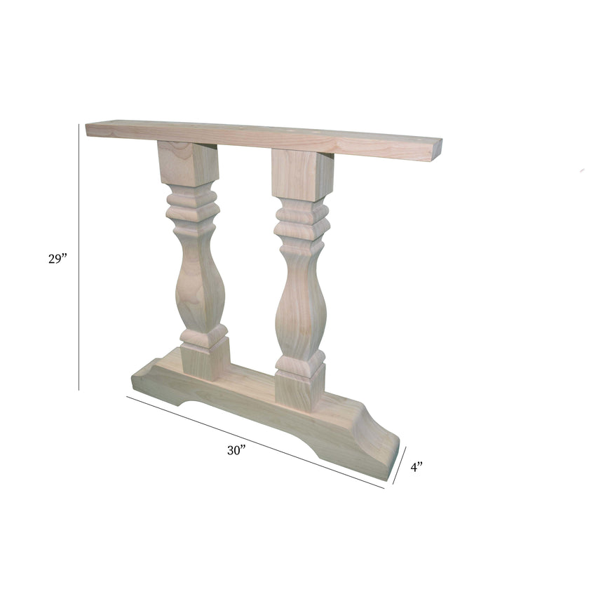 29’ Tall Philip Square Trestle Table Base (Pd-Tb2902-Rw-Unf) Pedestal