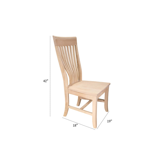 Goldilock 42’ Dining Chair Unfinished (Ch4201[Ab]-Rw-Unf) Chairs