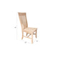 Goldilock 42’ Dining Chair Unfinished (Ch4201[Ab]-Rw-Unf) Chairs