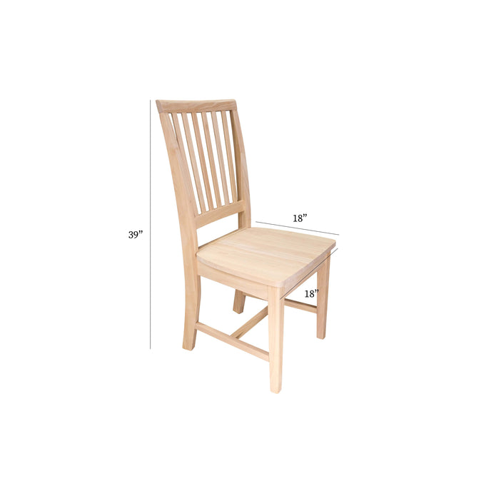 Waylons 39’ Mission Chair - Unfinished (Ch3901[A]-Rw-Unf)