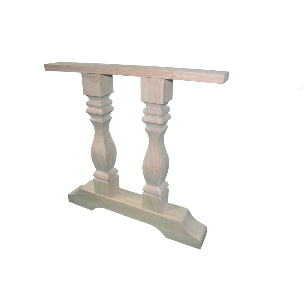 29’ Tall Philip Square Trestle Table Base (Pd-Tb2902-Rw-Unf) Box Of 1 Pedestal