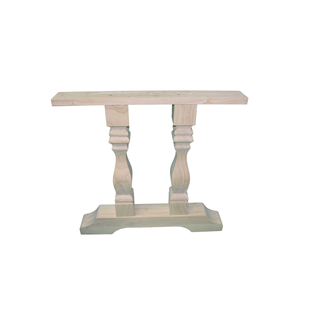 29’ Tall Philip Square Trestle Table Base (Pd-Tb2902-Rw-Unf) Pedestal