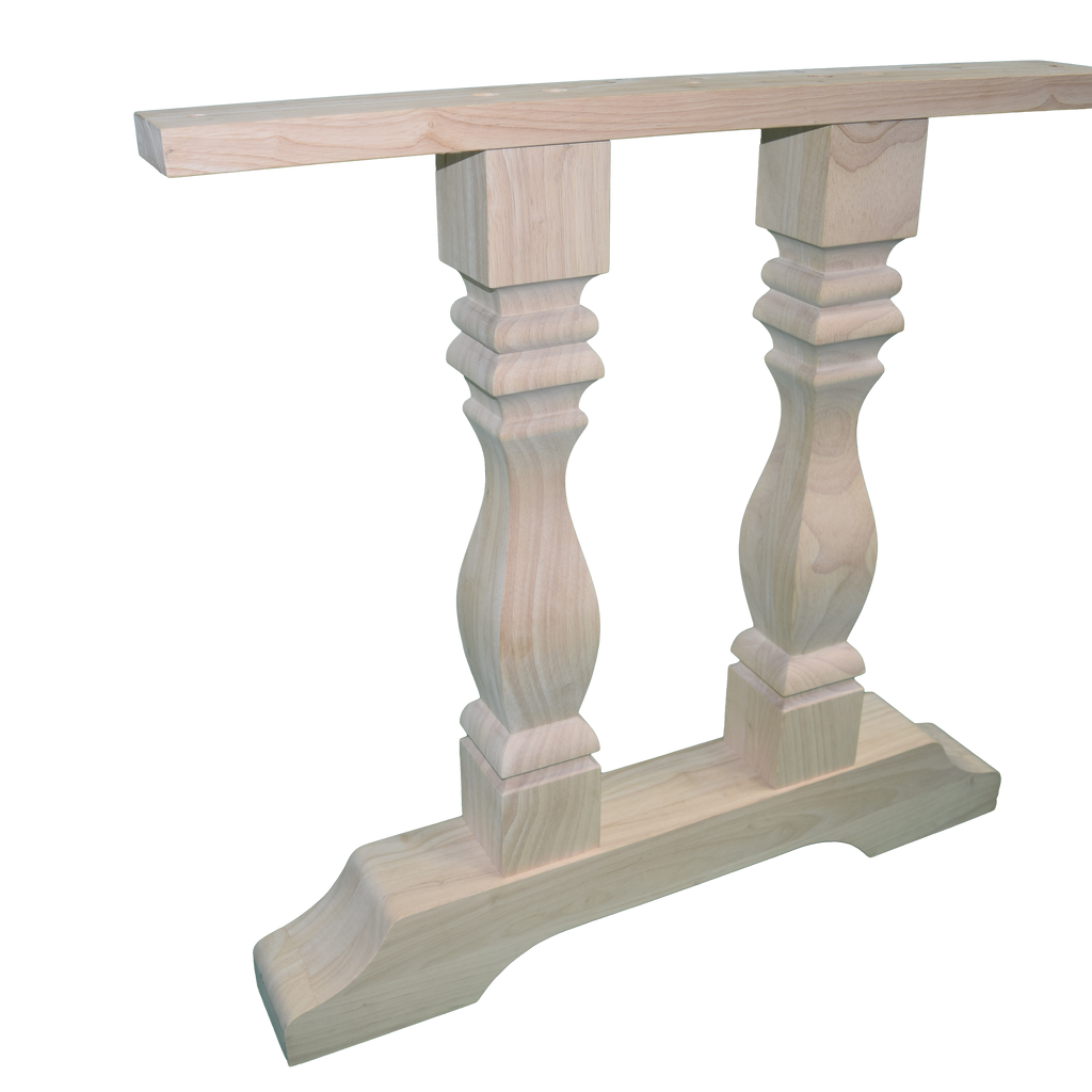 29’ Tall Philip Square Trestle Table Base (Pd-Tb2902-Rw-Unf) Pedestal