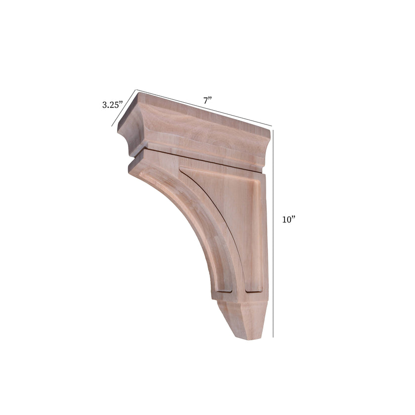 Bingltd - 10’ Corbel Rustic Solid Hardwood Bracket (C1073M-Rw-Unf) Corbels & Brackets