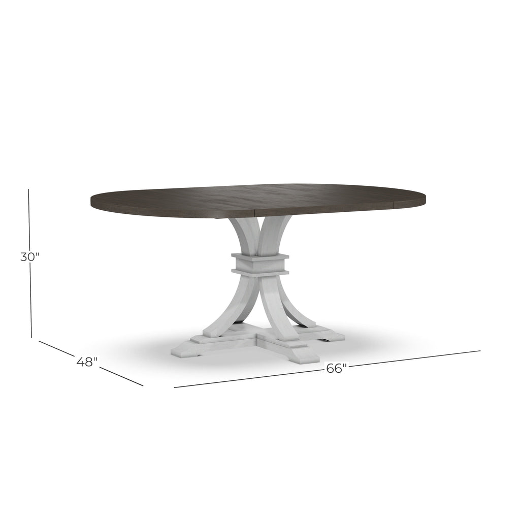 Bingltd - 48’ X To 66’ Butterfly 30’ Tall Gabriel Dining Table (Tt4866-Pd-12B30) Nickel /