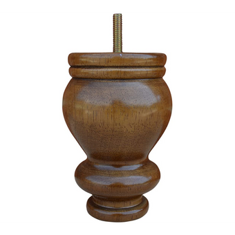 5’ Turned Hardwood Sofa Legs (P090) Walnut / Set Of 1