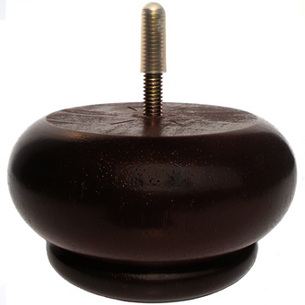 2 1/4’ Turned Hardwood Sofa Legs (P11058) Mahogany / Set Of 1