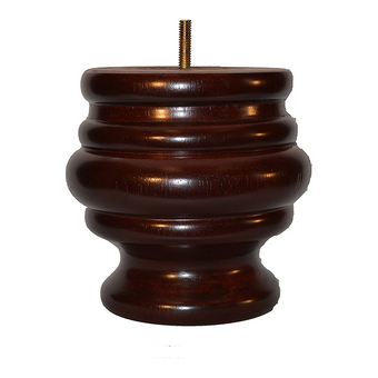 5 1/4’ Turned Hardwood Sofa Legs (P129-157) Mahogany / Box Of 12