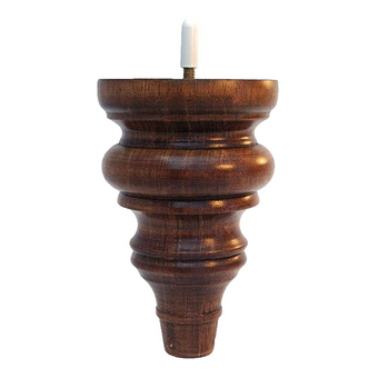 6 1/2’ Turned Hardwood Sofa Legs (P4167) Walnut / Set Of 1