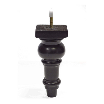 7’ Turned Hardwood Sofa Leg (Pauline) Dark Cocoa / Set Of 1 Legs