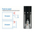 bingltd- Push to Open Drawer Slide, 3 Section Full Extension, Heavy Duty 150 LB Load Capacity, Especially for Handleless Cabinet & Drawer, Ball Bearing, Side Mount, Black
