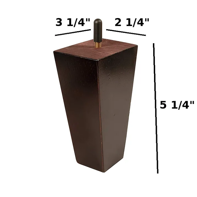 5 1/4’ Square Tapered Hardwood Sofa Legs (Rico)