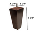 5 1/4’ Square Tapered Hardwood Sofa Legs (Rico)