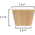 2 3/4’ Square Tapered Hardwood Sofa Legs (St308-Unf)