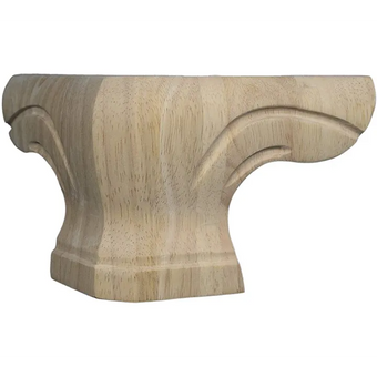 5 3/4’ Corner Foot Hardwood Sofa Legs (T-Pfp-Ped-Rw)