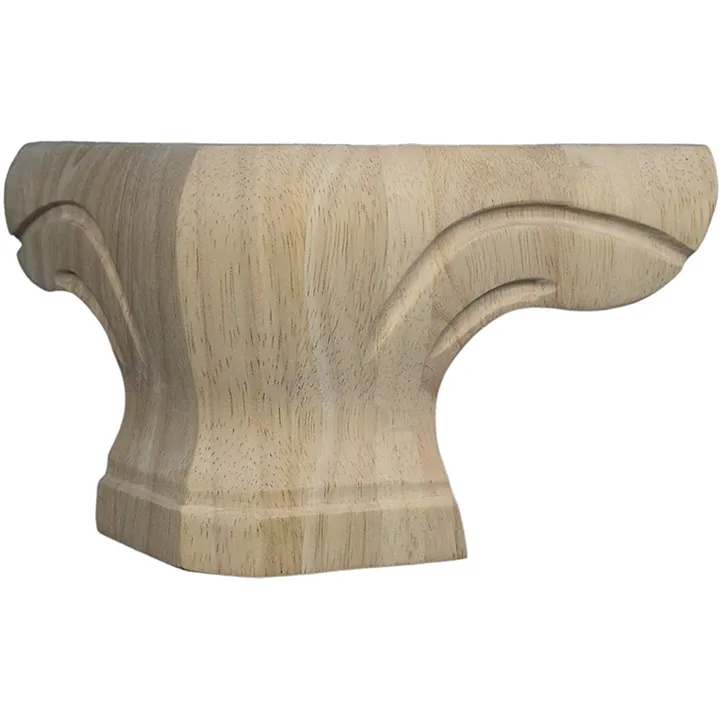 5 3/4’ Corner Foot Hardwood Sofa Legs (T-Pfp-Ped-Rw)