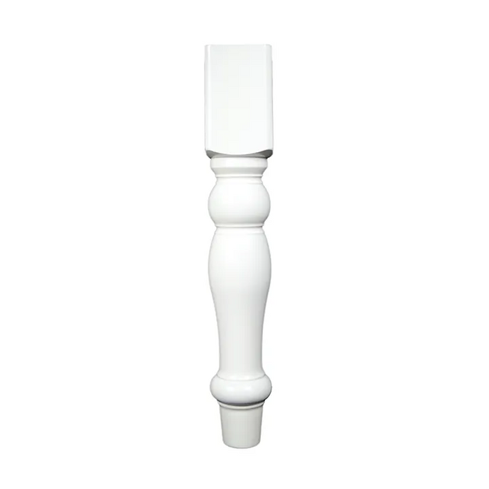 29’ Farm Hardwood Table Leg (Tl730) White / Set Of 1 Legs