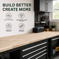 Unfinished Acacia Butcher Block Island and Countertop — 3 Options
