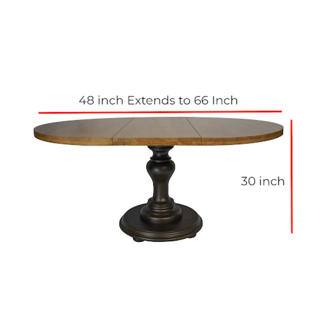 Bingltd- 48’ X To 66’ Extension 30’ Tall Bradford Non-Brushed Brown Dining Table Kitchen &