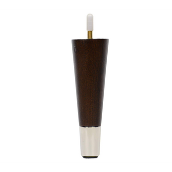 6 1/4’ Mid Century Hardwood Sofa Legs (Villa-202) Dark Walnut / Box Of 100