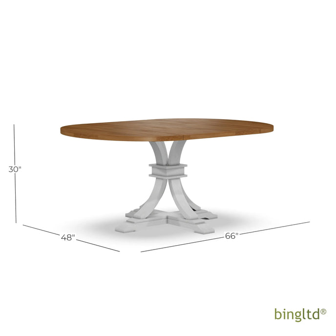 Bingltd - 48’ X To 66’ Butterfly 30’ Tall Gabriel Dining Table (Tt4866-Pd-12B30) Wheat /