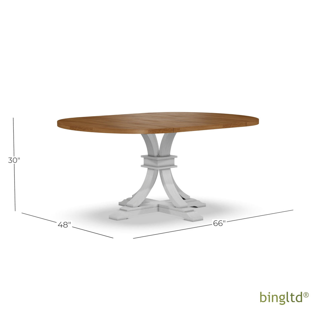 Bingltd - 48’ X To 66’ Butterfly 30’ Tall Gabriel Dining Table (Tt4866-Pd-12B30) Wheat /