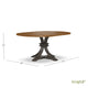 Bingltd - 48’ X To 66’ Butterfly 30’ Tall Gabriel Dining Table (Tt4866-Pd-12B30) Wheat /